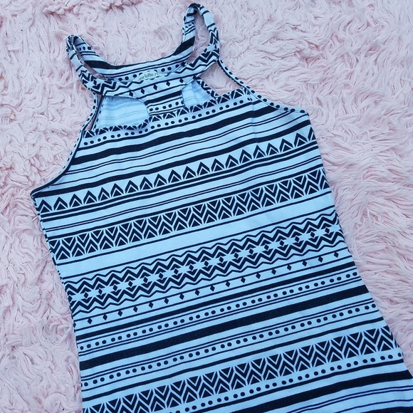 CHARLOTTE RUSSE DRESS BLACK AND WHITE STRIPES M - Picture 3 of 6